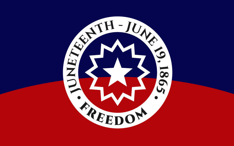 Juneteenth Flag of freedom. June 19m 1865.