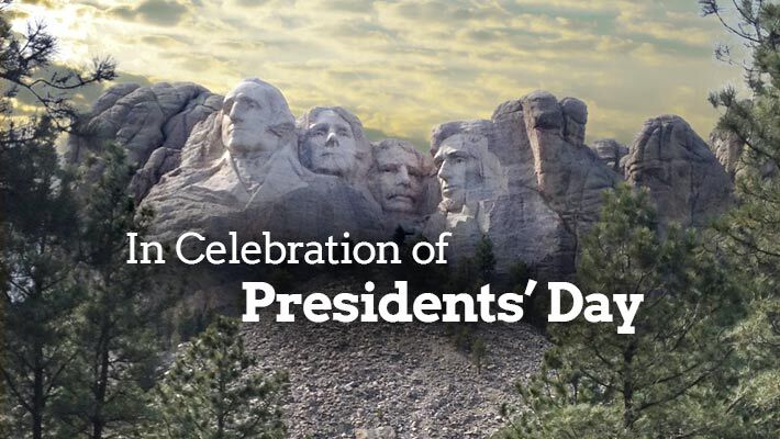 In Celebration of Presidents' Day. The faces of Mount Rushmore.